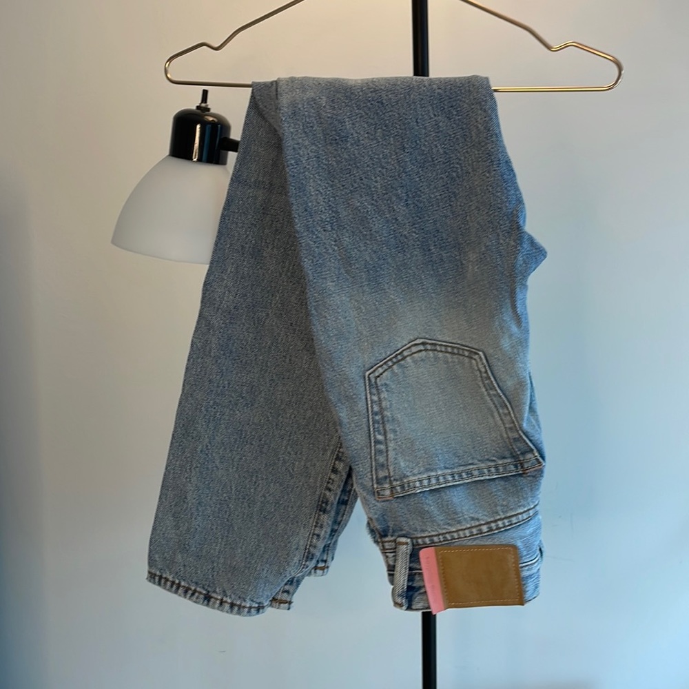 Acne Studios | denim straight legged jeans | light wash | size 23